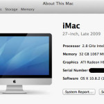 iMac (Late 2009, Mid 2010) モデルを最大32GBに